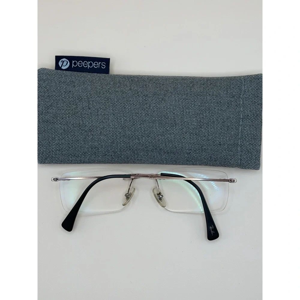 Ray-Ban RB8755 1128 Matte Gunmetal Rimless Eyeglasses Frame Square 56-17)